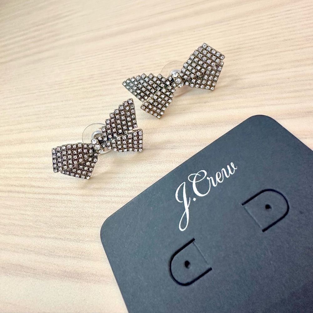 J. Crew - Pave Bow Earrings